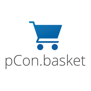 The logo of pCon.basket. This is a quote tool where you can create free quotations